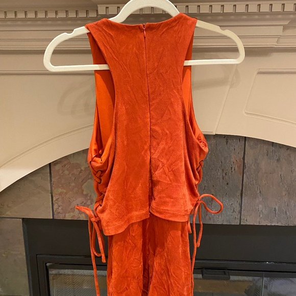 ETHEREAL Orange Rust Romper - Picture 2 of 2